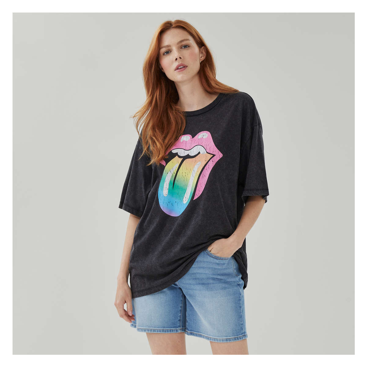 【vivastudio】ROLLING STONES TEE Rolling Stones Men's Retro 70's Vibe Vintage T-Shirt Small